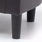 Fauteuil d'appoint en similicuir avec ottoman Passion Furniture Salem