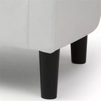Fauteuil d'appoint en similicuir avec ottoman Passion Furniture Salem