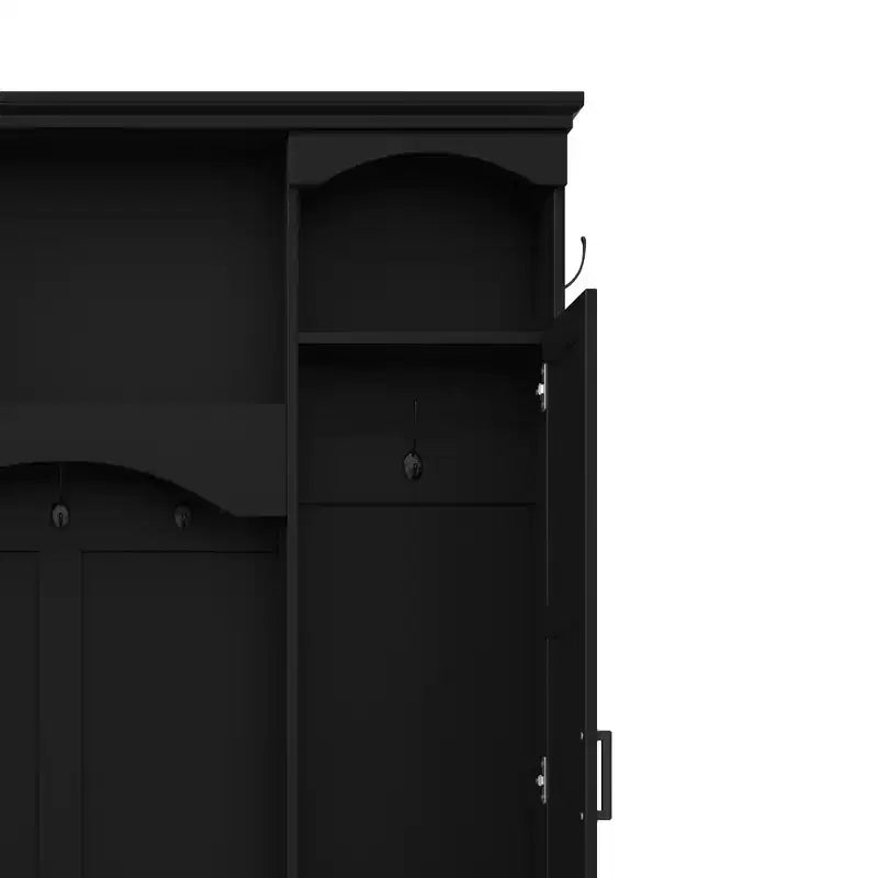 GDFStudio Hansen, meuble d'entrée moderne avec banc de rangement et étagères réglables
