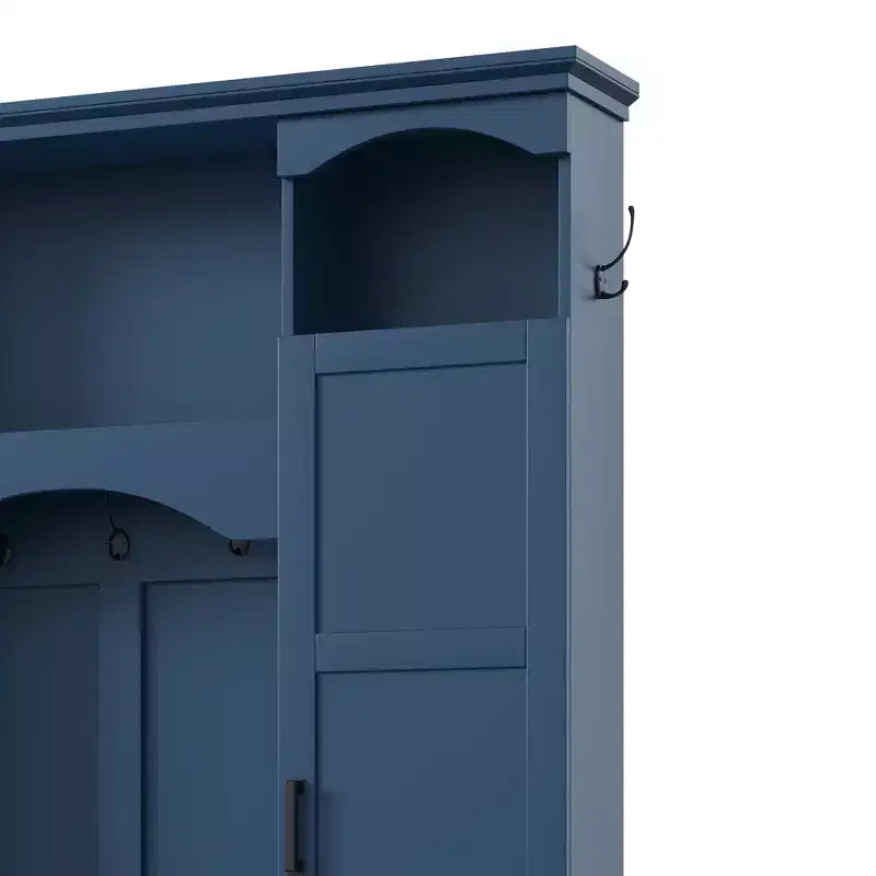 GDFStudio Hansen, meuble d'entrée moderne avec banc de rangement et étagères réglables