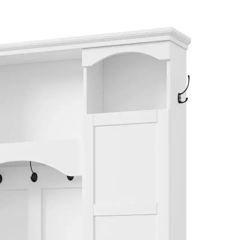 GDFStudio Hansen, meuble d'entrée moderne avec banc de rangement et étagères réglables