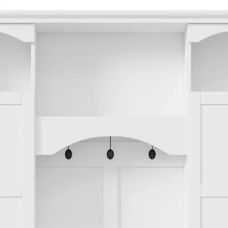 GDFStudio Hansen, meuble d'entrée moderne avec banc de rangement et étagères réglables