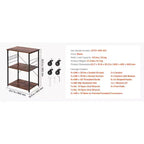 Chariot de service de cuisine VEVOR, chariot à café de 60,2 cm à 3 niveaux pour micro-ondes, étagère de rangement robuste, desserte à roulettes, noir