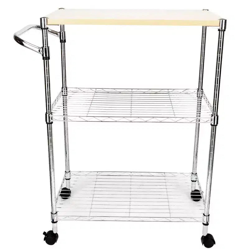 Chariot de rangement à roulettes de 85,1 cm H x 71,1 cm L