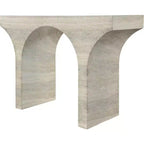 Meridian Furniture Table console Pomezia en travertin finition travertin