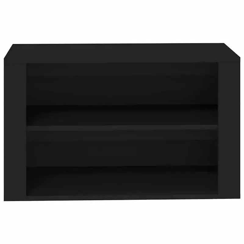 vidaXL Meuble à chaussures noir bois d'ingénierie 75x35x45 cm Étagère à chaussures