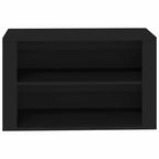 vidaXL Meuble à chaussures noir bois d'ingénierie 75x35x45 cm Étagère à chaussures