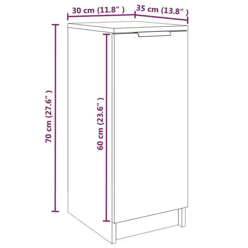 vidaXL Armoire à chaussures en bois d'ingénierie chêne Sonoma 30 x 35 x 70 cm