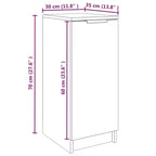 vidaXL Armoire à chaussures en bois d'ingénierie chêne Sonoma 30 x 35 x 70 cm
