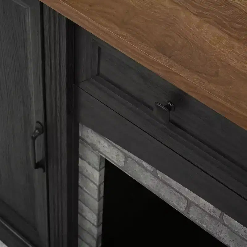 Meuble TV moderne GDFStudio Jason pour téléviseurs jusqu'à 70 pouces avec tiroir et placards