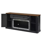 Meuble TV moderne GDFStudio Jason pour téléviseurs jusqu'à 70 pouces avec tiroir et placards