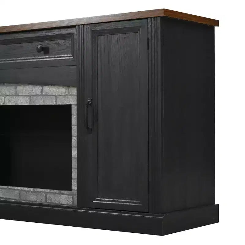 Meuble TV moderne GDFStudio Jason pour téléviseurs jusqu'à 70 pouces avec tiroir et placards