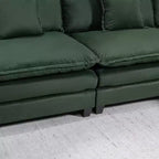 Canapé sectionnel modulaire moderne 4 places rembourré en chenille GDFStudio Dulles avec 2 poufs