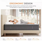 Matelas hybrides en mousse à mémoire de forme gel Sweetnight de 30/35/40 cm, fermeté moyenne, certifiés CertiPUR-US et OEKO-TEX