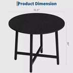 Table à manger ronde industrielle de 47 pouces peu encombrante pour 4 à 6 personnes, table de cuisine rustique en bois et métal, design de ferme pour petites salles à manger