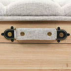 vidaXL Banc de rangement en bois naturel avec tissu gris