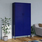 vidaXL Armoire Bleu marine 90x50x180 cm Acier