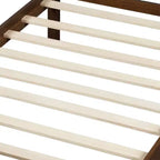 Lit plateforme double FAMYYT avec tête et pied de lit, assemblage facile