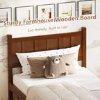 Lit plateforme double FAMYYT avec tête et pied de lit, assemblage facile