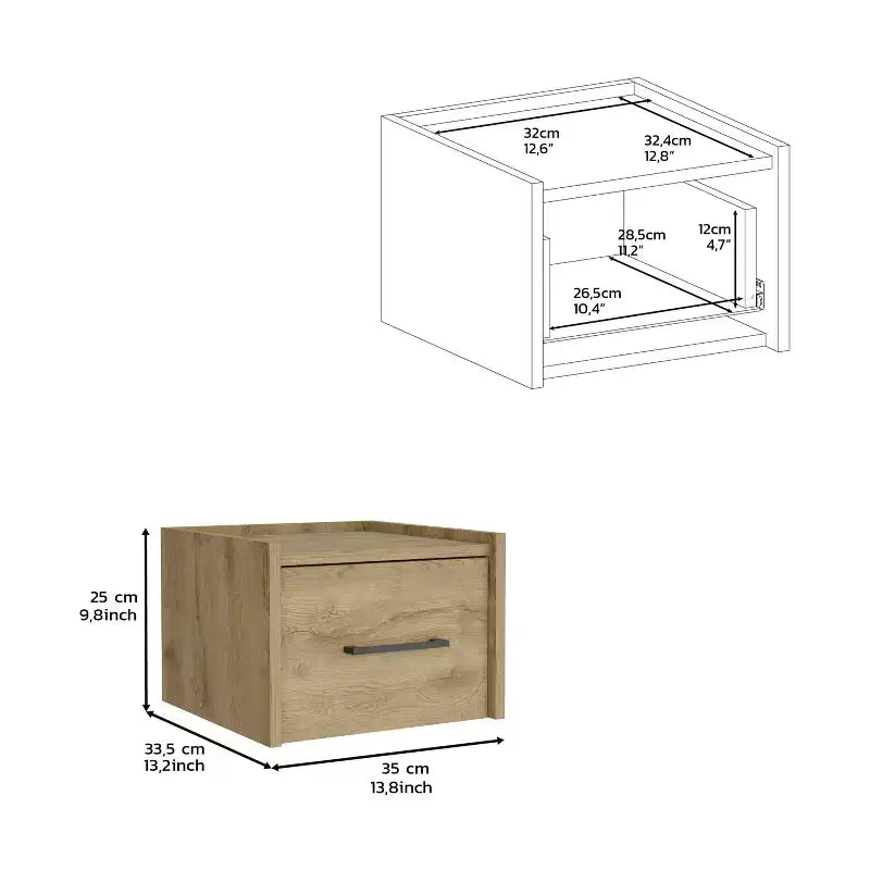 Table de chevet HomeRoots 10 tiroir en similibois beige