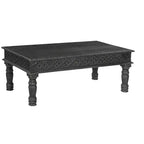 HomeRoots 51 Table basse en bois massif noir vieilli