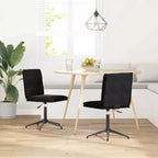 vidaXL Chaises de salle à manger lot de 4 Velours noir (100 % polyester), contreplaqué, métal