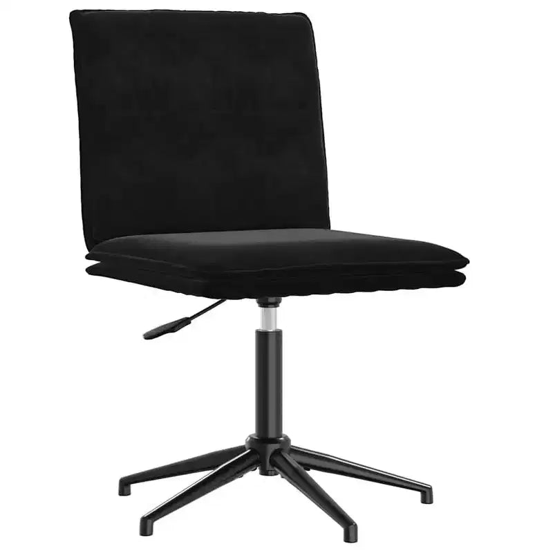 vidaXL Chaises de salle à manger lot de 4 Velours noir (100 % polyester), contreplaqué, métal