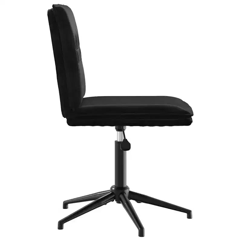 vidaXL Chaises de salle à manger lot de 4 Velours noir (100 % polyester), contreplaqué, métal