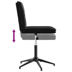 vidaXL Chaises de salle à manger lot de 4 Velours noir (100 % polyester), contreplaqué, métal