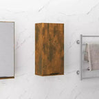vidaXL Meuble de salle de bain chêne fumé Bois d'ingénierie Medium