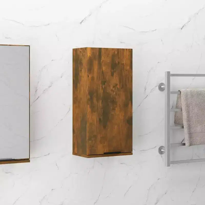 vidaXL Meuble de salle de bain chêne fumé Bois d'ingénierie Medium