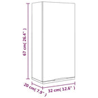 vidaXL Meuble de salle de bain chêne fumé Bois d'ingénierie Medium