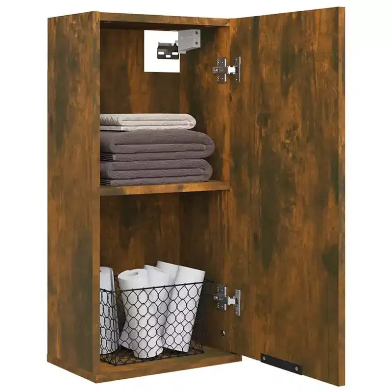 vidaXL Meuble de salle de bain chêne fumé Bois d'ingénierie Medium