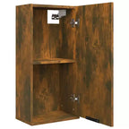 vidaXL Meuble de salle de bain chêne fumé Bois d'ingénierie Medium