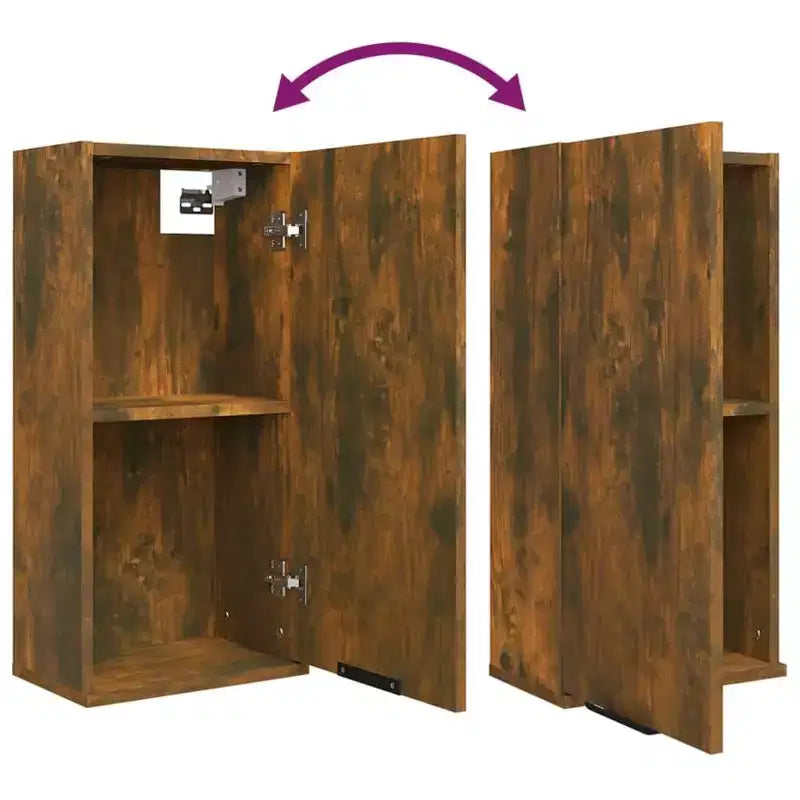 vidaXL Meuble de salle de bain chêne fumé Bois d'ingénierie Medium