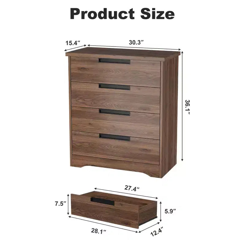 Commode à 4 tiroirs pour chambre à coucher, commode de rangement, organisateur de commode en bois, table de chevet moderne pour salon, chambre d'enfant
