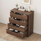 Commode à 4 tiroirs pour chambre à coucher, commode de rangement, organisateur de commode en bois, table de chevet moderne pour salon, chambre d'enfant