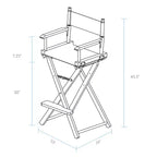 Chaise de réalisateur hauteur bar – Cadre noir