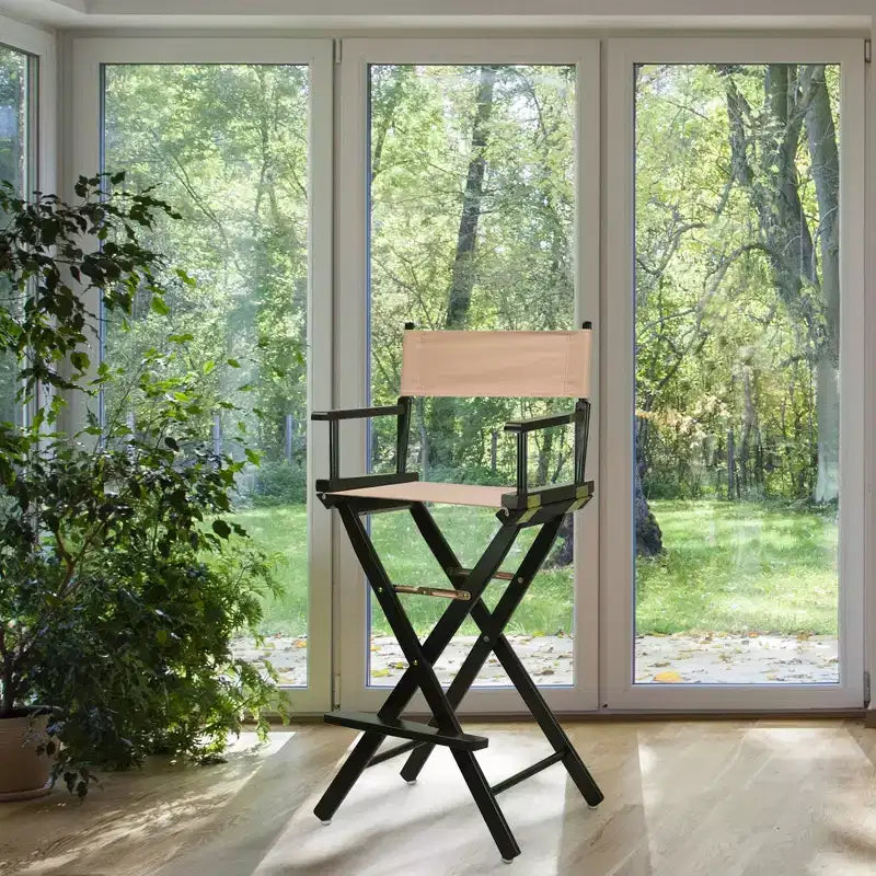 Chaise de réalisateur hauteur bar – Cadre noir
