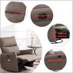 Fauteuil relax moderne, pivotant et berçant, avec siège surdimensionné