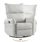 Fauteuil relax moderne, pivotant et berçant, avec siège surdimensionné
