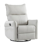 Fauteuil relax moderne, pivotant et berçant, avec siège surdimensionné