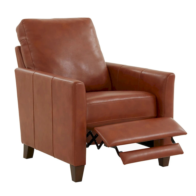Fauteuil inclinable moderne en similicuir Pablo Caramel