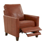 Fauteuil inclinable moderne en similicuir Pablo Caramel