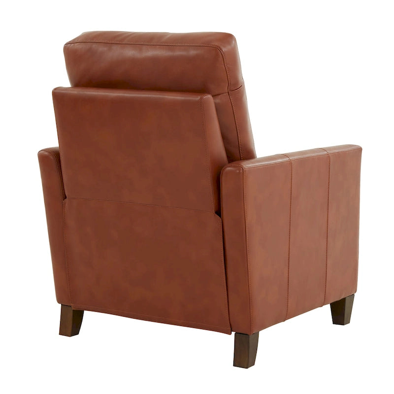 Fauteuil inclinable moderne en similicuir Pablo Caramel
