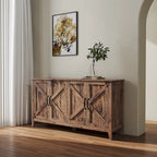 Meuble TV moderne de 150 cm avec portes et étagères