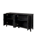 Meuble TV moderne de 150 cm avec portes et étagères
