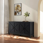 Meuble TV moderne de 150 cm avec portes et étagères