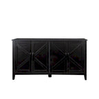 Meuble TV moderne de 150 cm avec portes et étagères