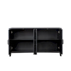 Meuble TV moderne de 150 cm avec portes et étagères